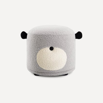 Пуф Мелми Медвежонок Мех Серый