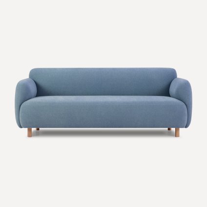 Диван прямой Пайпел-3 Bucle Blue