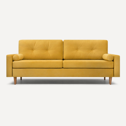 Диван прямой Динс Velvet Yellow