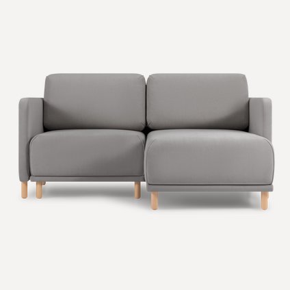 Диван угловой Нордика мини Велюр Светло-серый