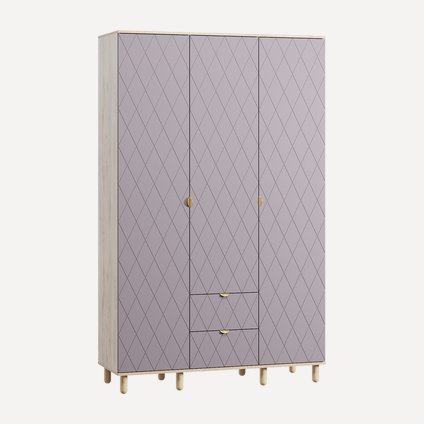 Распашной шкаф Теджонс-3 Diamond Lavanda