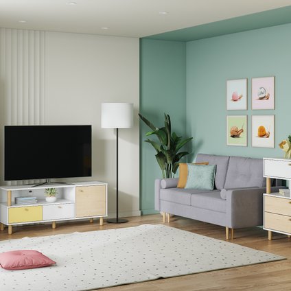 Модульная детская Дикинс-2 Mustard Plywood