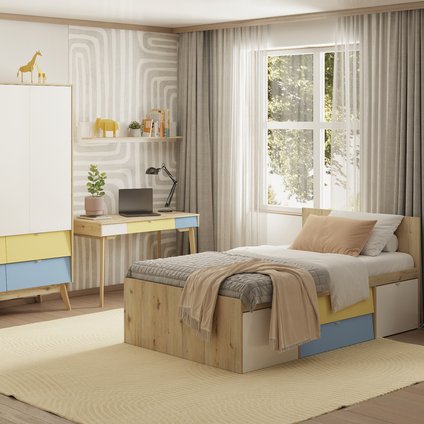 Модульная детская Лесли 1 Желтый