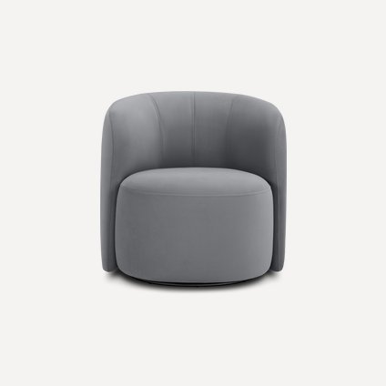 Кресло поворотное Мэник Велюр Светло-серый
