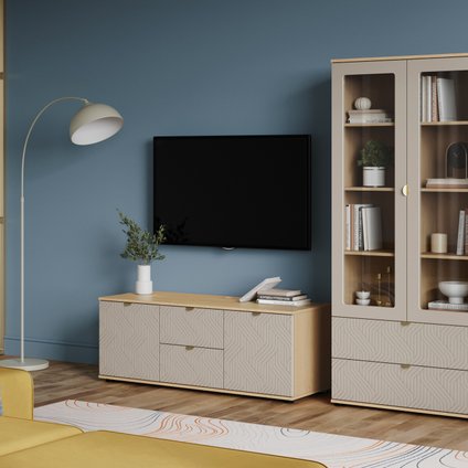 Модульная гостиная Монблан-3 Fancy Santiago Oak