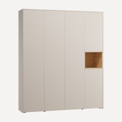 Распашной шкаф Висмар 4-204x240 Капучино