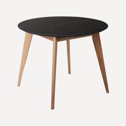 Кухонный стол Лунд Round Marble Grafit