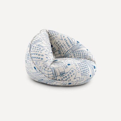 Кресло Тут Рядом Мечта Сине-бежевое