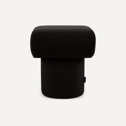 Пуф Плум Велюр Черный