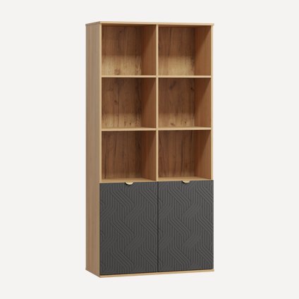 Стеллаж Монблан-2 Fancy Grafit Oak