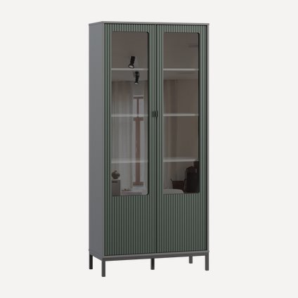 Витрина Трейвис 2-93x205 Темно-зеленый