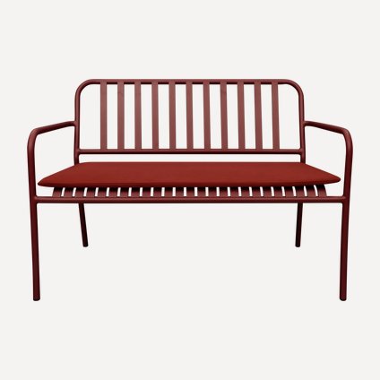 Диван садовый Эрнан Рогожка Бордовый