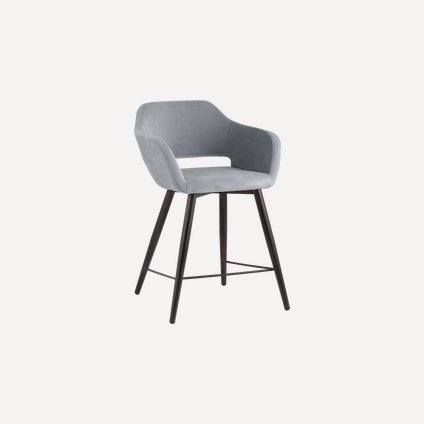 Стул полубарный Карен Velvet Grey