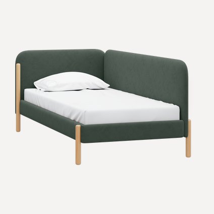Кровать Кейси 120 Велюр Оливковый