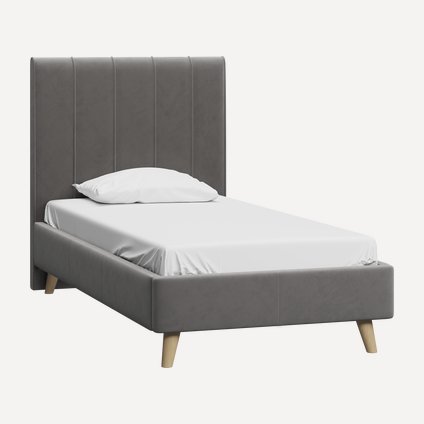 Кровать Шерона-Legs 120 Velvet Grey