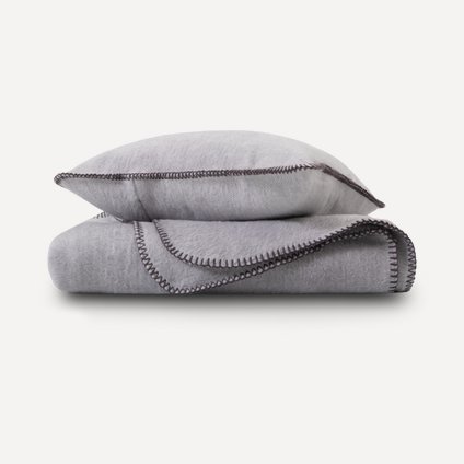 Комплект плед и чехол на подушку Бэй Grey 150x200