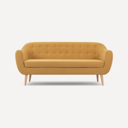 Диван прямой Роттердам-3 Velvet Yellow