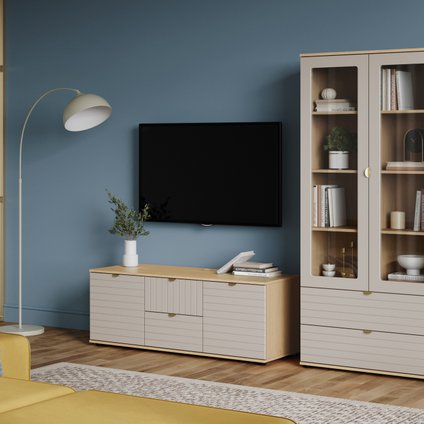 Модульная гостиная Монблан-2 Line Santiago Oak