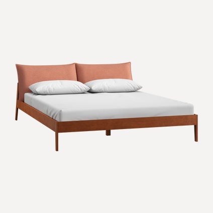 Кровать Эвелен-Орех 160 Шенилл Терракотовый