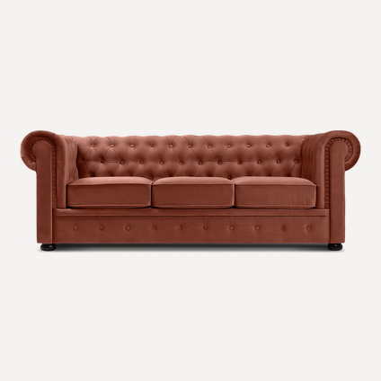 Диван прямой Честер-3 Barhat Salmon