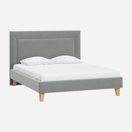 Кровать Виллем-Legs 140 Barhat Silver