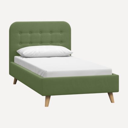 Кровать Динс 120 Velvet Olive