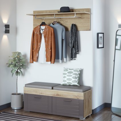 Модульная прихожая Ливорно-1 Графит