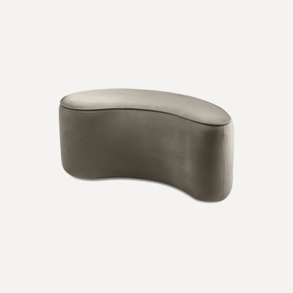 Пуф Корк Велюр Серо-зеленый