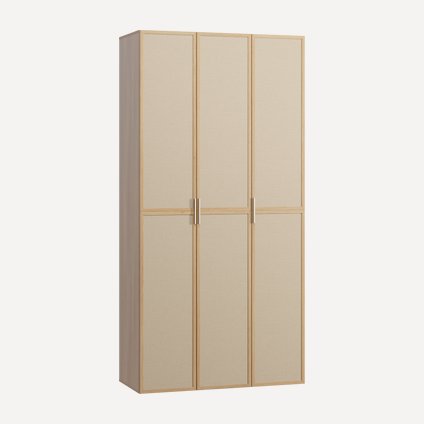 Распашной шкаф Флавир 3-120x250 Рогожка Бежевый