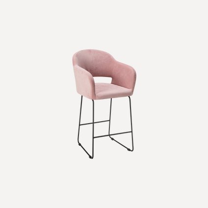 Стул полубарный Одар-4 Velvet Pink