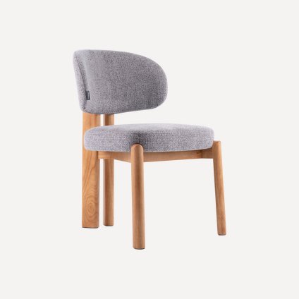 Стул Брамс Рогожка Серый/Натуральный