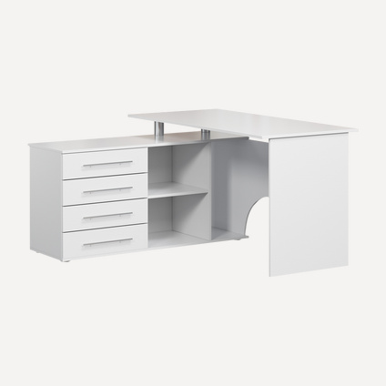 Компьютерный стол КСТ-109 Белый левый