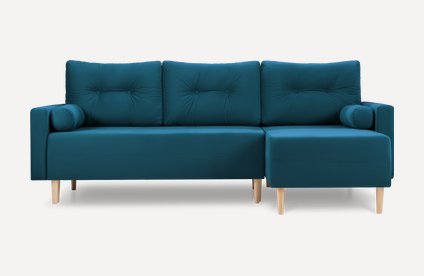 Диван угловой Нумо Velvet Navy Blue