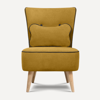 Кресло Стеос Velvet Mustard