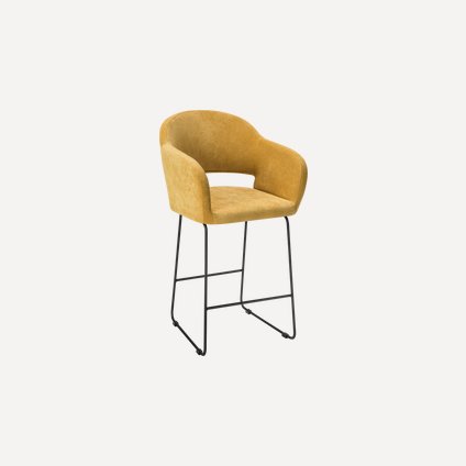 Стул полубарный Одар-4 Velvet Yellow