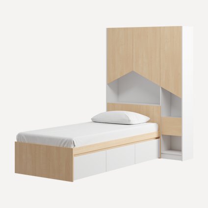 Кровать Пенни-2 90 White Plywood