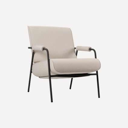 Кресло Ганти Рогожка Бежевый/Черный