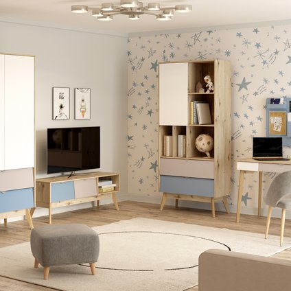 Модульная детская Лесли 3 Светло-синий