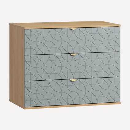 Комод Монблан-3 Lunge Mentol Oak