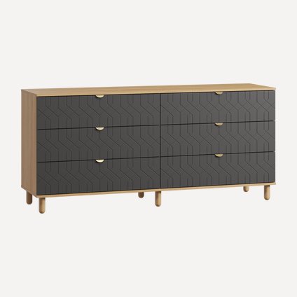 Комод Теджонс 185x85 Деко Графитовый
