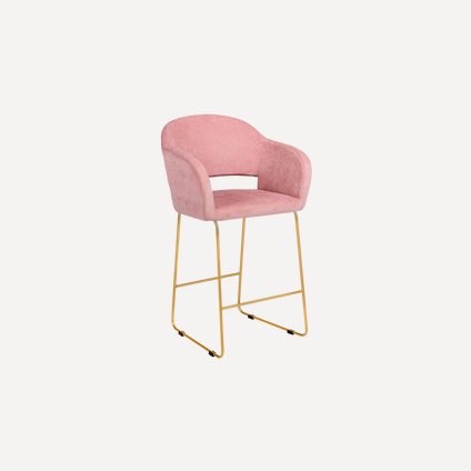 Стул полубарный Одар-5 Velvet Pink