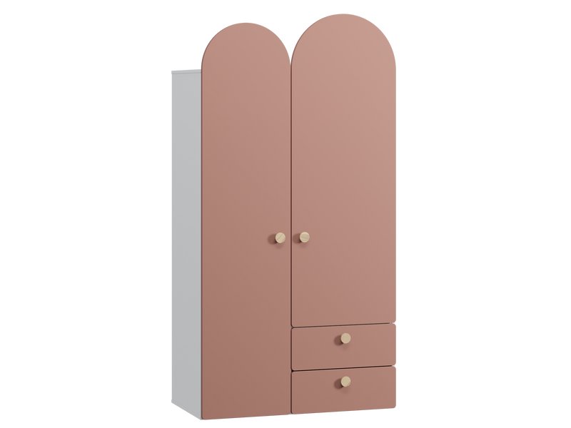 Шкаф детский Арчи 2-100x196 Розовый