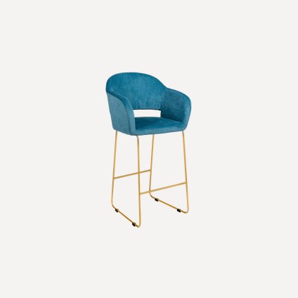 Стул барный Одар-5 Velvet Blue