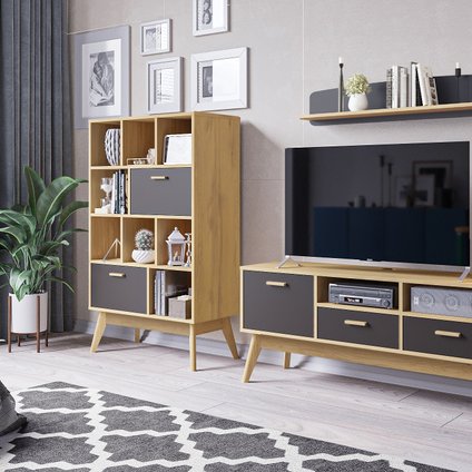 Модульная гостиная Нордик-3 Dark