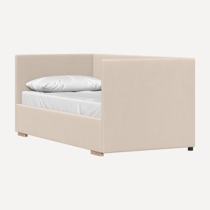 Кровать Сеон 120 Велюр Светло-бежевый