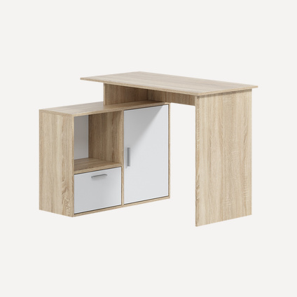 Письменный стол Дантон-7 Дуб Сонома/Белый