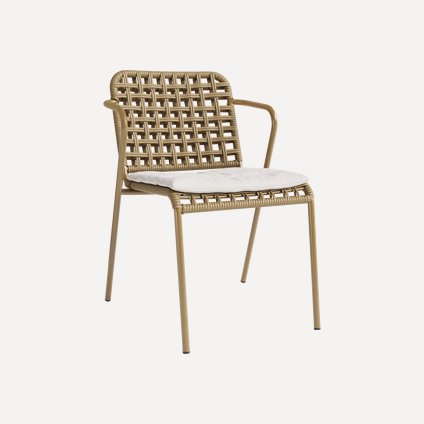 Стул Эберсон Рогожка Молочный/Бежевый