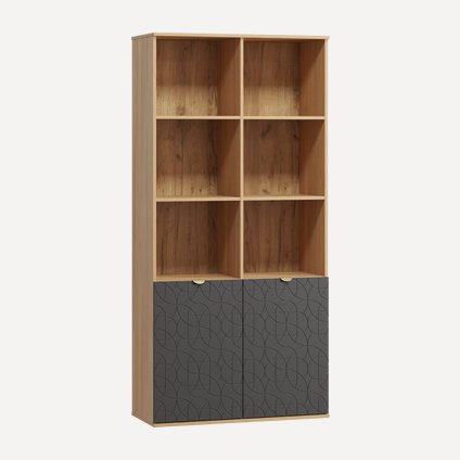 Стеллаж Монблан-2 Lunge Grafit Oak