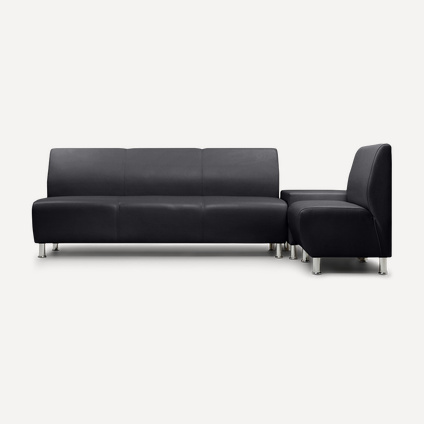 Кожаный модульный диван Крокус-2 Black