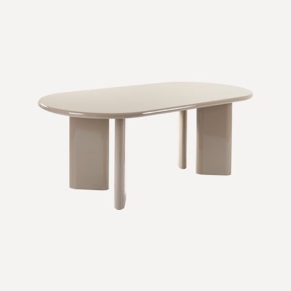 Кухонный стол Алмонт Glossy Beige